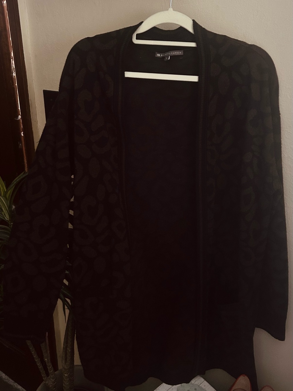 Elliott Lauren Long Animal Print Cardigan